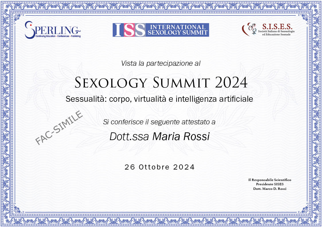 attestato sexology summit 2024